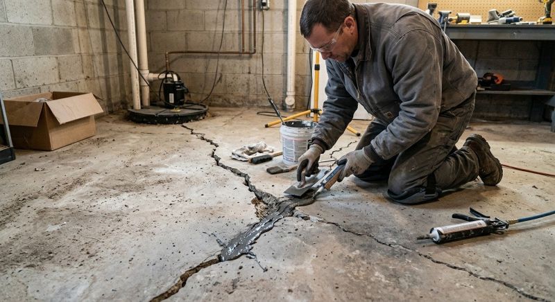 Cracked Basement Floor Repair in Palo Alto, CA