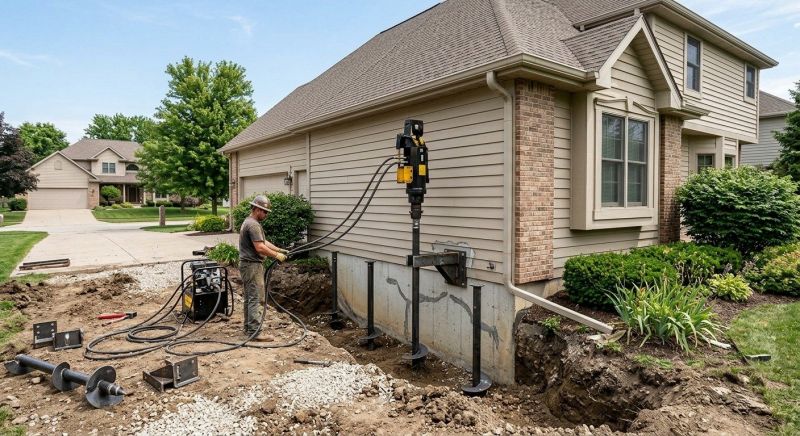 Helical Pile Installation in Palo Alto, CA